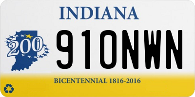 IN license plate 910NWN