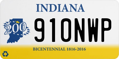 IN license plate 910NWP