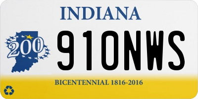 IN license plate 910NWS