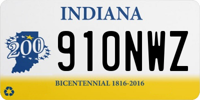 IN license plate 910NWZ
