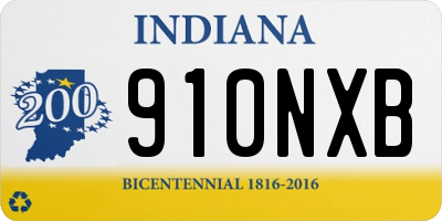IN license plate 910NXB