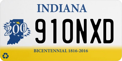 IN license plate 910NXD