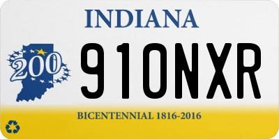 IN license plate 910NXR