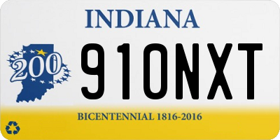 IN license plate 910NXT
