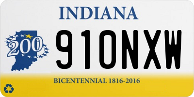 IN license plate 910NXW