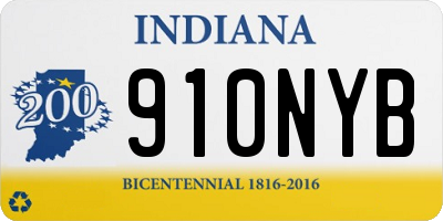 IN license plate 910NYB