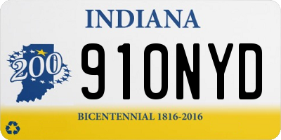 IN license plate 910NYD