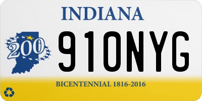 IN license plate 910NYG
