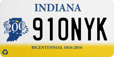 IN license plate 910NYK