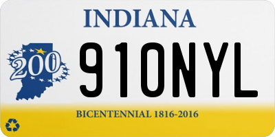 IN license plate 910NYL