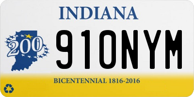 IN license plate 910NYM