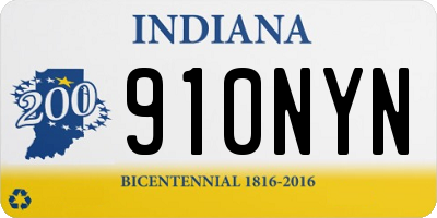 IN license plate 910NYN