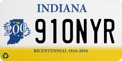 IN license plate 910NYR