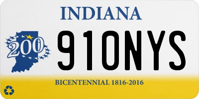 IN license plate 910NYS