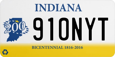 IN license plate 910NYT