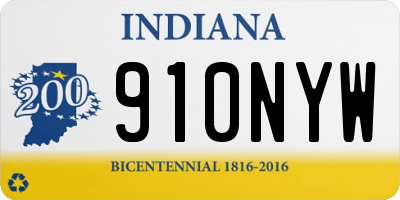 IN license plate 910NYW