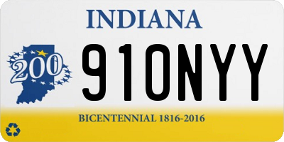 IN license plate 910NYY
