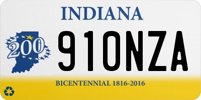 IN license plate 910NZA