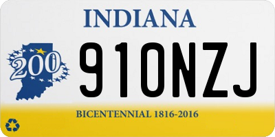 IN license plate 910NZJ
