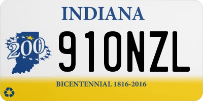IN license plate 910NZL