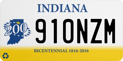 IN license plate 910NZM