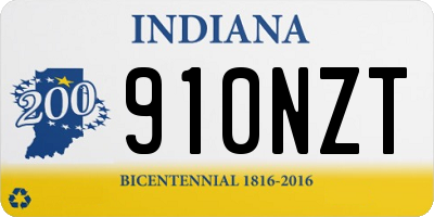 IN license plate 910NZT