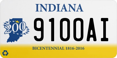 IN license plate 910OAI
