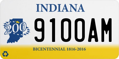 IN license plate 910OAM