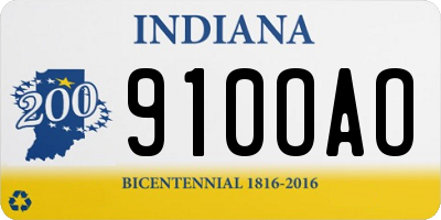 IN license plate 910OAO