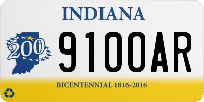 IN license plate 910OAR