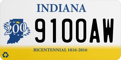 IN license plate 910OAW