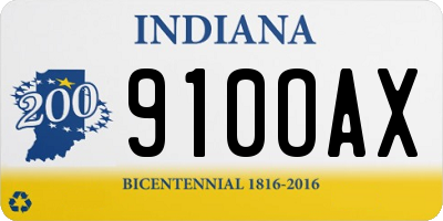 IN license plate 910OAX