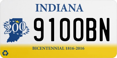 IN license plate 910OBN