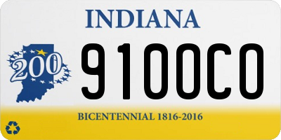 IN license plate 910OCO