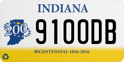 IN license plate 910ODB