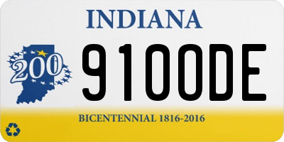 IN license plate 910ODE