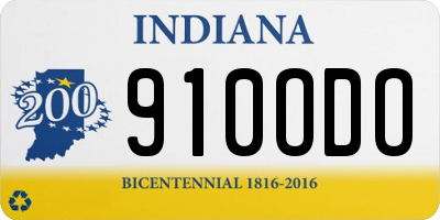 IN license plate 910ODO