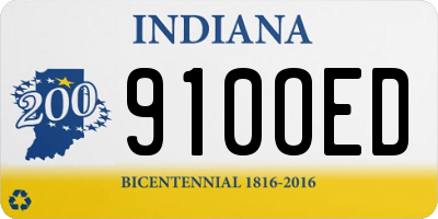 IN license plate 910OED