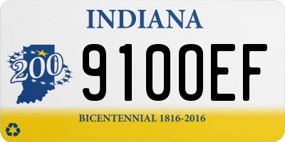 IN license plate 910OEF