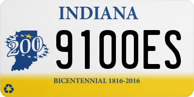 IN license plate 910OES