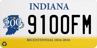 IN license plate 910OFM
