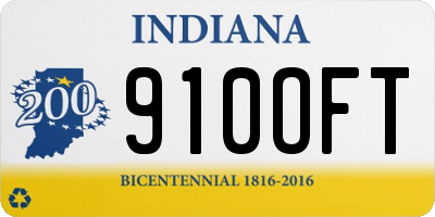 IN license plate 910OFT