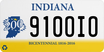 IN license plate 910OIO