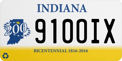 IN license plate 910OIX