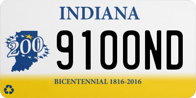 IN license plate 910OND