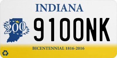 IN license plate 910ONK