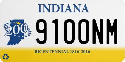 IN license plate 910ONM