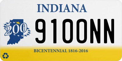 IN license plate 910ONN