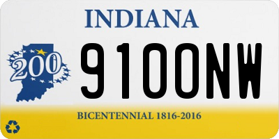 IN license plate 910ONW