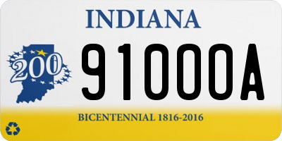 IN license plate 910OOA